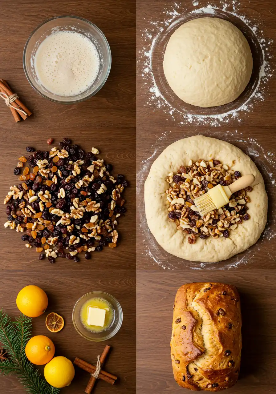 Key steps for making Christmas bread recipe