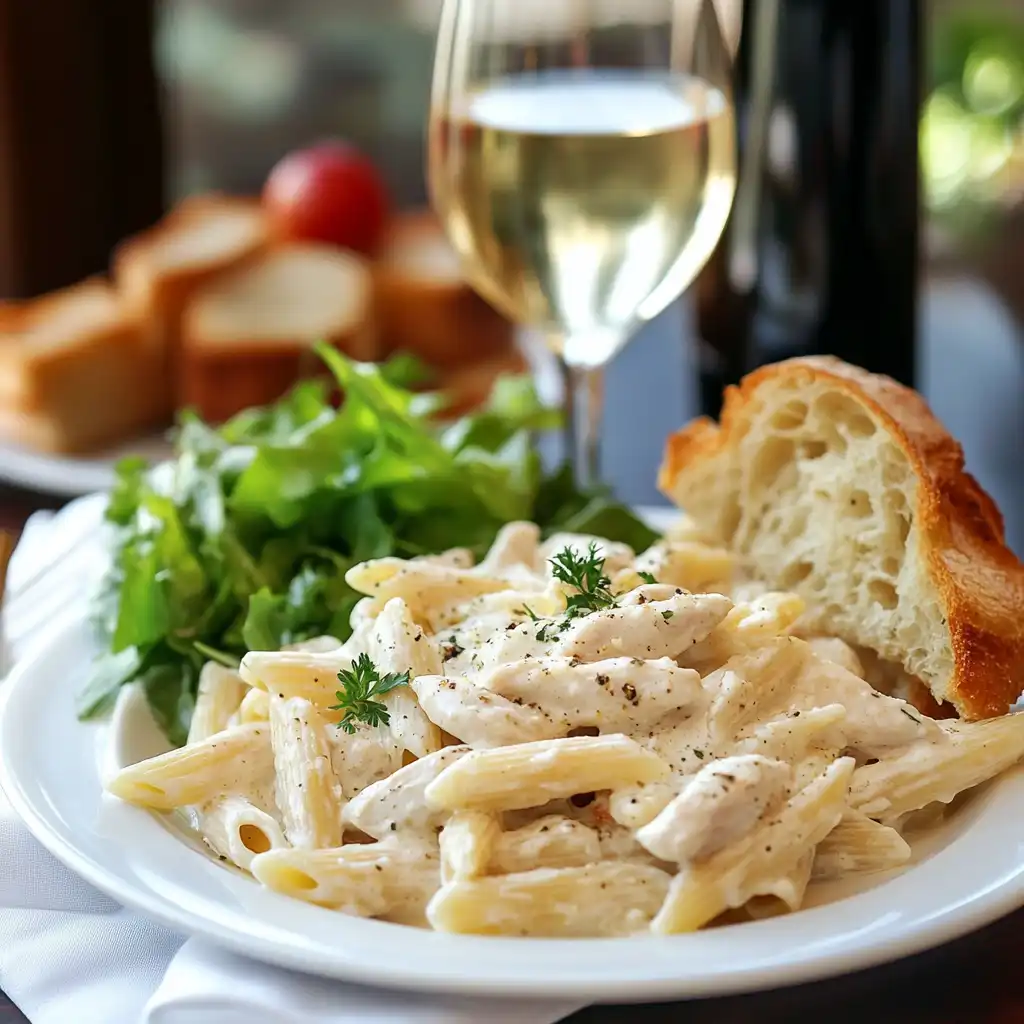 Instant Pot chicken pasta dinner with sides