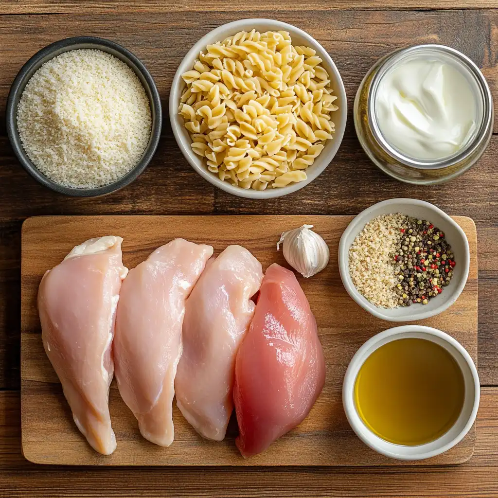 Ingredients for Instant Pot chicken pasta