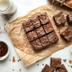 Printable recipe card for easy homemade brownies