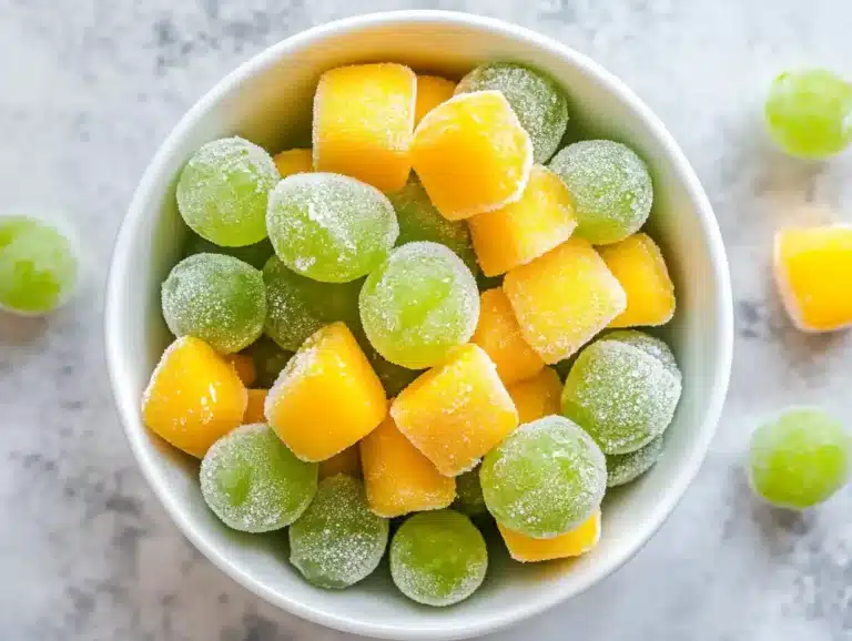 uit riot recipe frozen sugar-coated grapes and mango