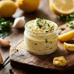 Creamy homemade Tram sauce in a jar