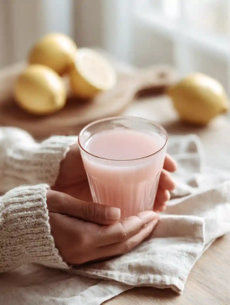 serving pink salt trick drink