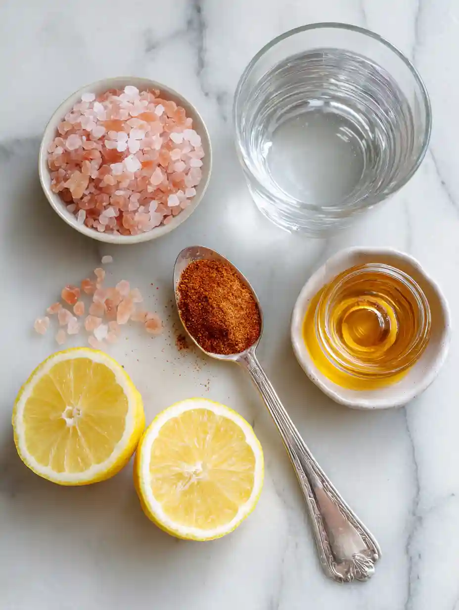 ingredients for pink salt trick recipe