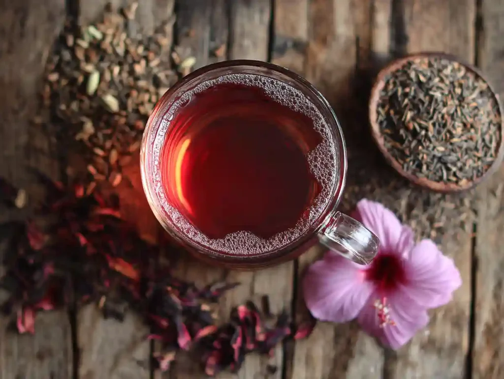 bariatric tea recipe in cup with herbs