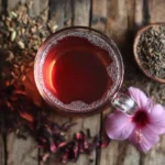 bariatric tea recipe in cup with herbs