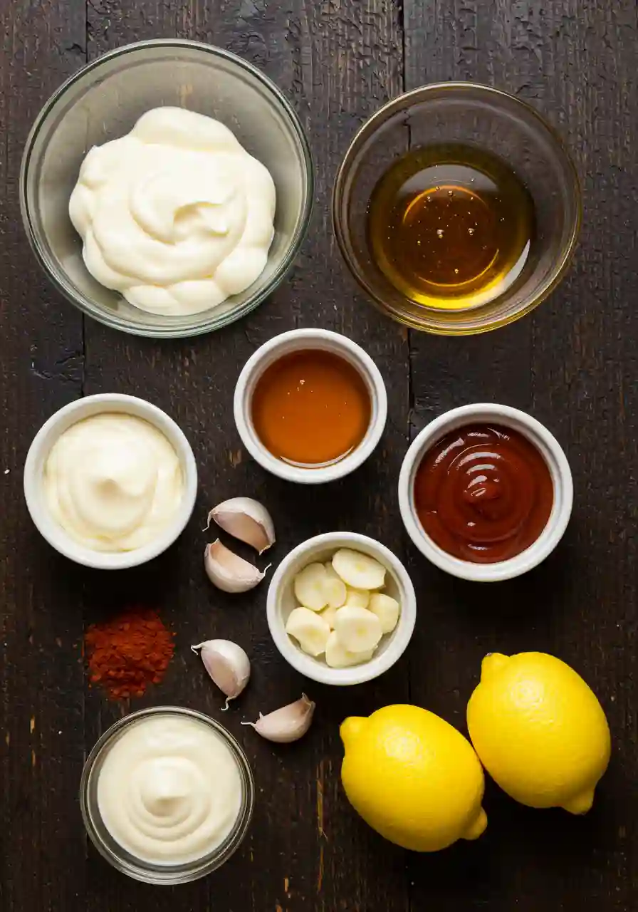 Warlockian Sauce ingredients on a kitchen counter
