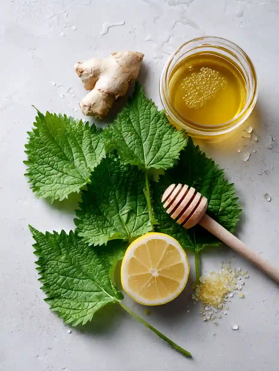 Ingredients for lemon balm tea recipe for weight loss